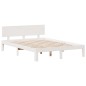 vidaXL Massivholzbett mit Regal ohne Matratze Weiß 140x190 cm Kiefer vidaXL Massivholzbett mit Regal ohne Matratze Weiß 140x190 cm Kiefer