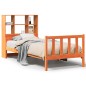 vidaXL Massivholzbett mit Regal ohne Matratze Wachsbraun 75x190 cm vidaXL Massivholzbett mit Regal ohne Matratze Wachsbraun 75x190 cm