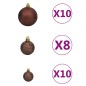 Künstlicher Weihnachtsbaum LEDs & Kugeln Beschneit 210cm PVC PE Künstlicher Weihnachtsbaum LEDs & Kugeln Beschneit 210cm PVC PE