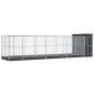 vidaXL Voliere mit Erweiterung Silbern 830x203x216 cm Stahl vidaXL Voliere mit Erweiterung Silbern 830x203x216 cm Stahl