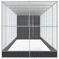 vidaXL Voliere mit Erweiterung Silbern 830x203x216 cm Stahl vidaXL Voliere mit Erweiterung Silbern 830x203x216 cm Stahl