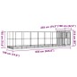 vidaXL Voliere mit Erweiterung Silbern 830x203x216 cm Stahl vidaXL Voliere mit Erweiterung Silbern 830x203x216 cm Stahl