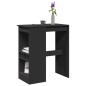 vidaXL Bartisch mit Regal Schwarz 90x47,5x103,5 cm Holzwerkstoff vidaXL Bartisch mit Regal Schwarz 90x47,5x103,5 cm Holzwerkstoff