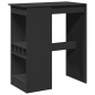 vidaXL Bartisch mit Regal Schwarz 90x47,5x103,5 cm Holzwerkstoff vidaXL Bartisch mit Regal Schwarz 90x47,5x103,5 cm Holzwerkstoff