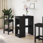 vidaXL Bartisch mit Regal Schwarz 90x47,5x103,5 cm Holzwerkstoff vidaXL Bartisch mit Regal Schwarz 90x47,5x103,5 cm Holzwerkstoff