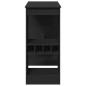vidaXL Bartisch mit Regal Schwarz 90x47,5x103,5 cm Holzwerkstoff vidaXL Bartisch mit Regal Schwarz 90x47,5x103,5 cm Holzwerkstoff