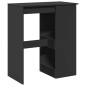 vidaXL Bartisch mit Regal Schwarz 90x47,5x103,5 cm Holzwerkstoff vidaXL Bartisch mit Regal Schwarz 90x47,5x103,5 cm Holzwerkstoff