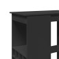 vidaXL Bartisch mit Regal Schwarz 90x47,5x103,5 cm Holzwerkstoff vidaXL Bartisch mit Regal Schwarz 90x47,5x103,5 cm Holzwerkstoff