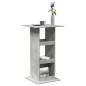 vidaXL Bartisch mit Ablagen Betongrau 60x60x102 cm Holzwerkstoff vidaXL Bartisch mit Ablagen Betongrau 60x60x102 cm Holzwerkstoff