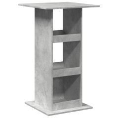 vidaXL Bartisch mit Ablagen Betongrau 60x60x102 cm Holzwerkstoff