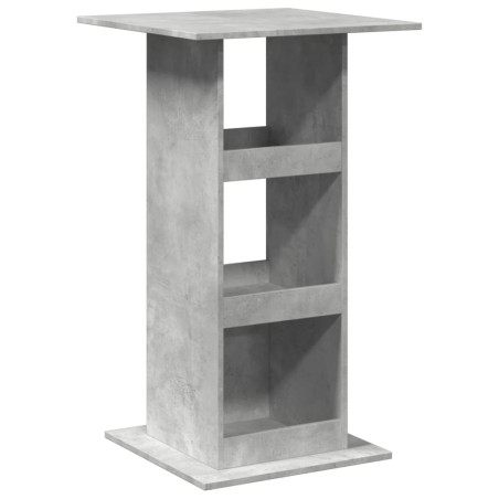 vidaXL Bartisch mit Ablagen Betongrau 60x60x102 cm Holzwerkstoff