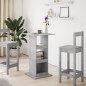 vidaXL Bartisch mit Ablagen Betongrau 60x60x102 cm Holzwerkstoff vidaXL Bartisch mit Ablagen Betongrau 60x60x102 cm Holzwerkstoff