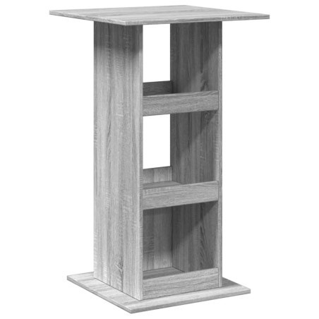vidaXL Bartisch mit Ablagen Grau Sonoma 60x60x102 cm Holzwerkstoff