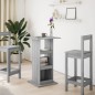 vidaXL Bartisch mit Ablagen Grau Sonoma 60x60x102 cm Holzwerkstoff vidaXL Bartisch mit Ablagen Grau Sonoma 60x60x102 cm Holzwerkstoff