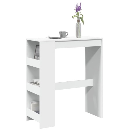 vidaXL Bartisch mit Regal Weiß 90x40x103,5 cm Holzwerkstoff