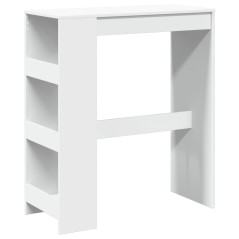 vidaXL Bartisch mit Regal Weiß 90x40x103,5 cm Holzwerkstoff