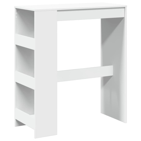 vidaXL Bartisch mit Regal Weiß 90x40x103,5 cm Holzwerkstoff