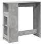 vidaXL Bartisch mit Regal Betongrau 101x40x103,5 cm Holzwerkstoff vidaXL Bartisch mit Regal Betongrau 101x40x103,5 cm Holzwerkstoff