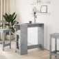 vidaXL Bartisch mit Regal Betongrau 101x40x103,5 cm Holzwerkstoff vidaXL Bartisch mit Regal Betongrau 101x40x103,5 cm Holzwerkstoff