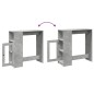 vidaXL Bartisch mit Regal Betongrau 101x40x103,5 cm Holzwerkstoff vidaXL Bartisch mit Regal Betongrau 101x40x103,5 cm Holzwerkstoff
