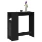vidaXL Bartisch mit Regal Schwarz 101x40x103,5 cm Holzwerkstoff vidaXL Bartisch mit Regal Schwarz 101x40x103,5 cm Holzwerkstoff