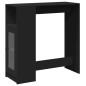 vidaXL Bartisch mit Regal Schwarz 101x40x103,5 cm Holzwerkstoff vidaXL Bartisch mit Regal Schwarz 101x40x103,5 cm Holzwerkstoff