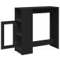 vidaXL Bartisch mit Regal Schwarz 101x40x103,5 cm Holzwerkstoff vidaXL Bartisch mit Regal Schwarz 101x40x103,5 cm Holzwerkstoff