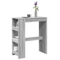 vidaXL Bartisch mit Regal Grau Sonoma 90x40x103,5 cm Holzwerkstoff vidaXL Bartisch mit Regal Grau Sonoma 90x40x103,5 cm Holzwerkstoff