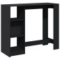 vidaXL Bartisch mit Regal Schwarz 124x46x103,5 cm Holzwerkstoff vidaXL Bartisch mit Regal Schwarz 124x46x103,5 cm Holzwerkstoff