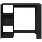 vidaXL Bartisch mit Regal Schwarz 124x46x103,5 cm Holzwerkstoff vidaXL Bartisch mit Regal Schwarz 124x46x103,5 cm Holzwerkstoff