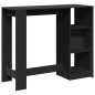 vidaXL Bartisch mit Regal Schwarz 124x46x103,5 cm Holzwerkstoff vidaXL Bartisch mit Regal Schwarz 124x46x103,5 cm Holzwerkstoff