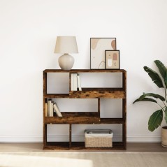 vidaXL Bücherregal/Raumteiler Räuchereiche 100x33x94,5 cm