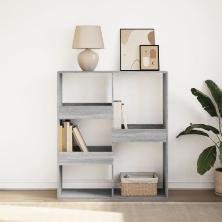 vidaXL Bücherregal/Raumteiler Grau Sonoma 100x33x115 cm