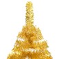 vidaXL Künstlicher Weihnachtsbaum Beleuchtung & Kugeln Gold 120 cm PET vidaXL Künstlicher Weihnachtsbaum Beleuchtung & Kugeln Gold 120 cm PET