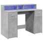 vidaXL LED-Schreibtisch Betongrau 120x55x91 cm Holzwerkstoff vidaXL LED-Schreibtisch Betongrau 120x55x91 cm Holzwerkstoff