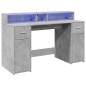 vidaXL LED-Schreibtisch Betongrau 140x55x91 cm Holzwerkstoff vidaXL LED-Schreibtisch Betongrau 140x55x91 cm Holzwerkstoff