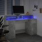 vidaXL LED-Schreibtisch Betongrau 140x55x91 cm Holzwerkstoff vidaXL LED-Schreibtisch Betongrau 140x55x91 cm Holzwerkstoff