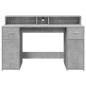 vidaXL LED-Schreibtisch Betongrau 140x55x91 cm Holzwerkstoff vidaXL LED-Schreibtisch Betongrau 140x55x91 cm Holzwerkstoff