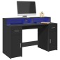 vidaXL LED-Schreibtisch Schwarz 140x55x91 cm Holzwerkstoff vidaXL LED-Schreibtisch Schwarz 140x55x91 cm Holzwerkstoff