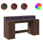 vidaXL LED-Schreibtisch Braun Eichen-Optik 160x55x91 Holzwerkstoff vidaXL LED-Schreibtisch Braun Eichen-Optik 160x55x91 Holzwerkstoff
