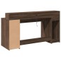 vidaXL LED-Schreibtisch Braun Eichen-Optik 160x55x91 Holzwerkstoff vidaXL LED-Schreibtisch Braun Eichen-Optik 160x55x91 Holzwerkstoff