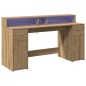 vidaXL LED-Schreibtisch Artisan-Eiche 160x55x91 Holzwerkstoff vidaXL LED-Schreibtisch Artisan-Eiche 160x55x91 Holzwerkstoff
