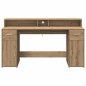 vidaXL LED-Schreibtisch Artisan-Eiche 160x55x91 Holzwerkstoff vidaXL LED-Schreibtisch Artisan-Eiche 160x55x91 Holzwerkstoff