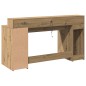 vidaXL LED-Schreibtisch Artisan-Eiche 160x55x91 Holzwerkstoff vidaXL LED-Schreibtisch Artisan-Eiche 160x55x91 Holzwerkstoff