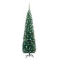 Künstlicher Weihnachtsbaum Schlank mit LEDs & Kugeln Grün 210cm Künstlicher Weihnachtsbaum Schlank mit LEDs & Kugeln Grün 210cm