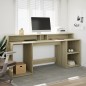 vidaXL LED-Schreibtisch Sonoma-Eiche 200x55x91 cm Holzwerkstoff vidaXL LED-Schreibtisch Sonoma-Eiche 200x55x91 cm Holzwerkstoff