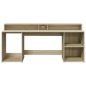 vidaXL LED-Schreibtisch Sonoma-Eiche 200x55x91 cm Holzwerkstoff vidaXL LED-Schreibtisch Sonoma-Eiche 200x55x91 cm Holzwerkstoff