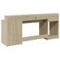 vidaXL LED-Schreibtisch Sonoma-Eiche 200x55x91 cm Holzwerkstoff vidaXL LED-Schreibtisch Sonoma-Eiche 200x55x91 cm Holzwerkstoff