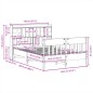 vidaXL Massivholzbett ohne Matratze Wachsbraun 140x200 cm Kiefernholz vidaXL Massivholzbett ohne Matratze Wachsbraun 140x200 cm Kiefernholz