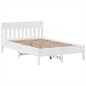 vidaXL Massivholzbett ohne Matratze Weiß 135x190 cm Kiefernholz vidaXL Massivholzbett ohne Matratze Weiß 135x190 cm Kiefernholz